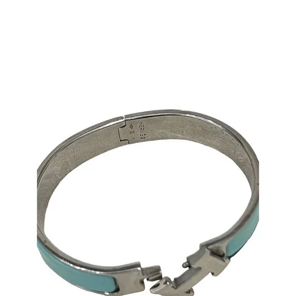 HERMES Clic H: Silver Metal & "H" Logo, Bangle #1267 - Picture 7 of 9